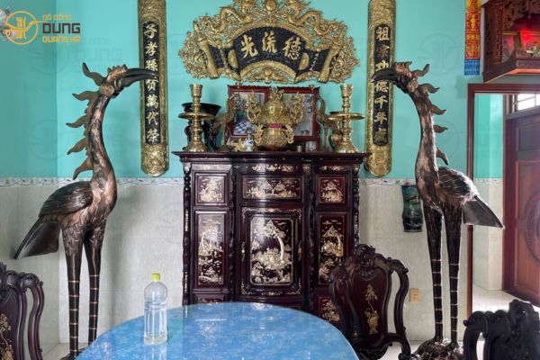 Đồ đồng Dung Quang Hà giao hạc đồng 2m2 tại Bình Chánh tại tp HCM