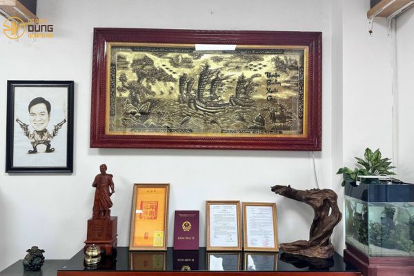 Lắp đặt tranh Thuận Buồm Xuôi Gió khách Từ Liêm - Hà Nội!