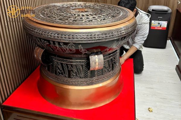 Giao trống đồng đường kính 90cm cho Cty Phân bón Bình Điền tại Long An