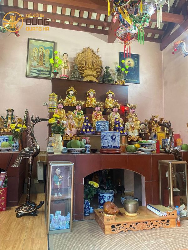 Bàn giao Đôi hạc 1m5 đồng đỏ cho Khách tại Chương Mỹ - Hà nội