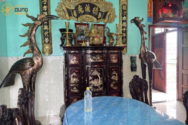 Đồ đồng Dung Quang Hà giao hạc đồng 2m2 tại Bình Chánh tại tp HCM