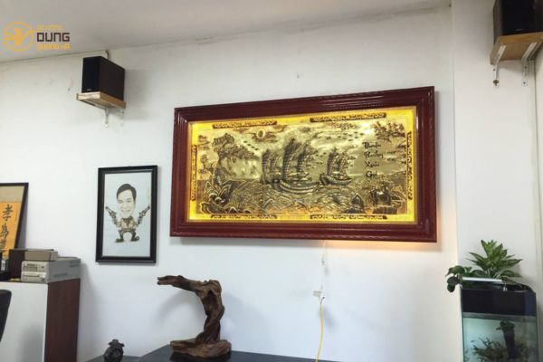 Lắp đặt tranh Thuận Buồm Xuôi Gió khách Từ Liêm - Hà Nội!