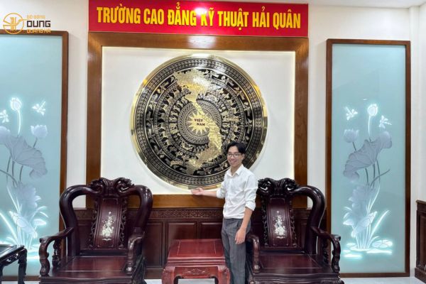 Lắp đặt mặt trống 1m6 tại trường Cao đẳng Kỹ Thuật Hải Quân TP. HCM