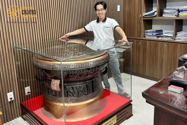 Giao trống đồng đường kính 90cm cho Cty Phân bón Bình Điền tại Long An