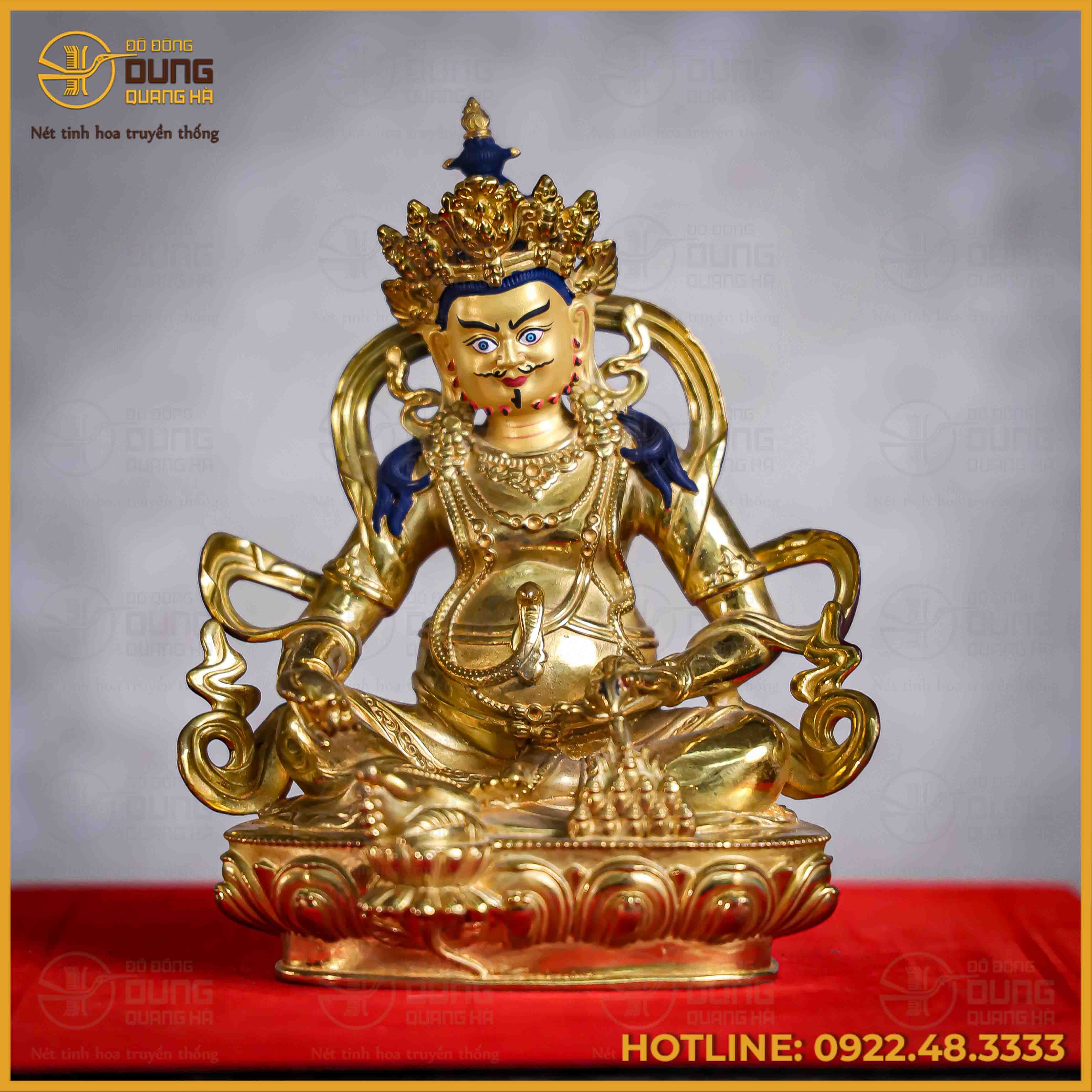 Tôn tượng Phật Hoàng Tài Bảo Thiên đồng đài loan 17cm x 12cm