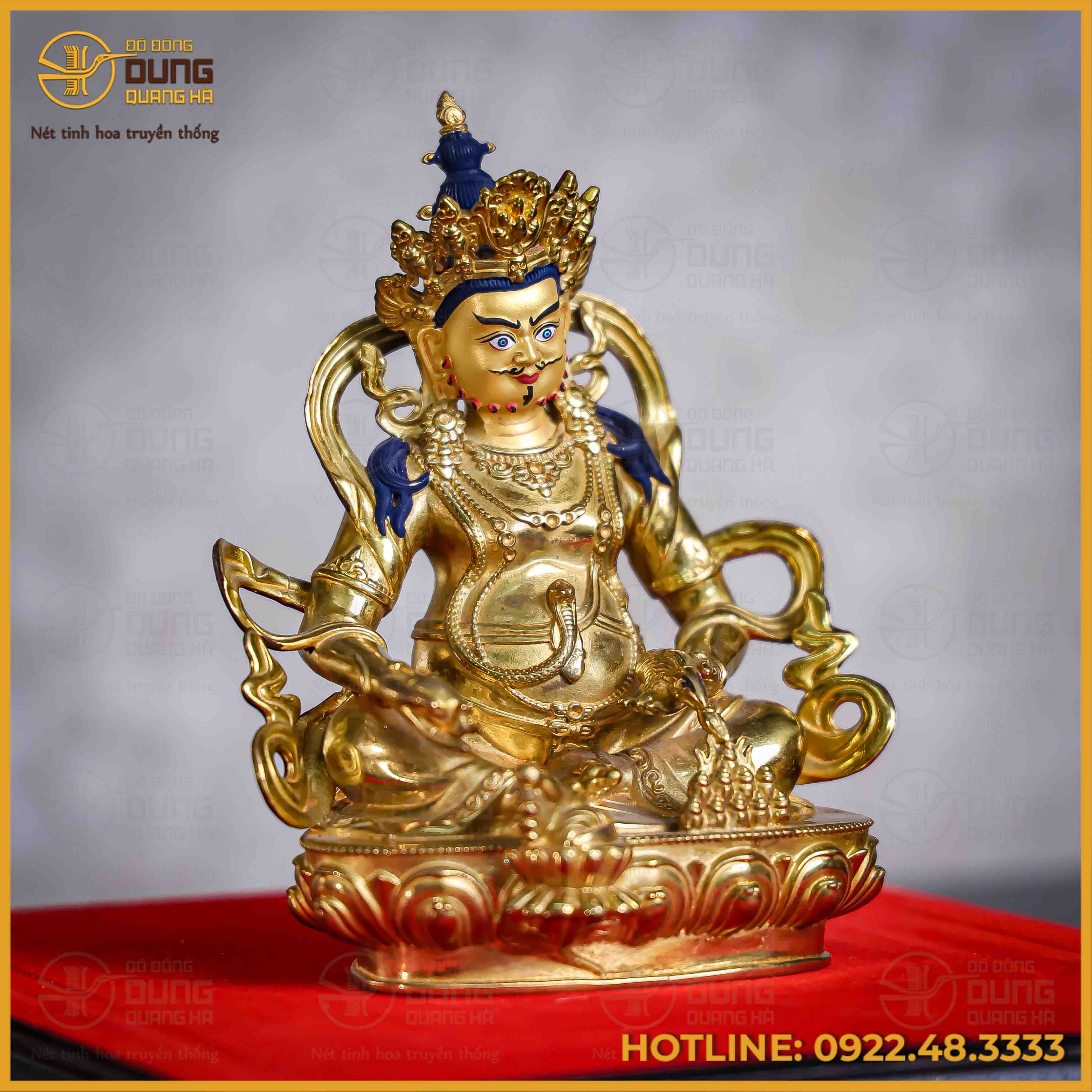Tôn tượng Phật Hoàng Tài Bảo Thiên đồng đài loan 17cm x 12cm