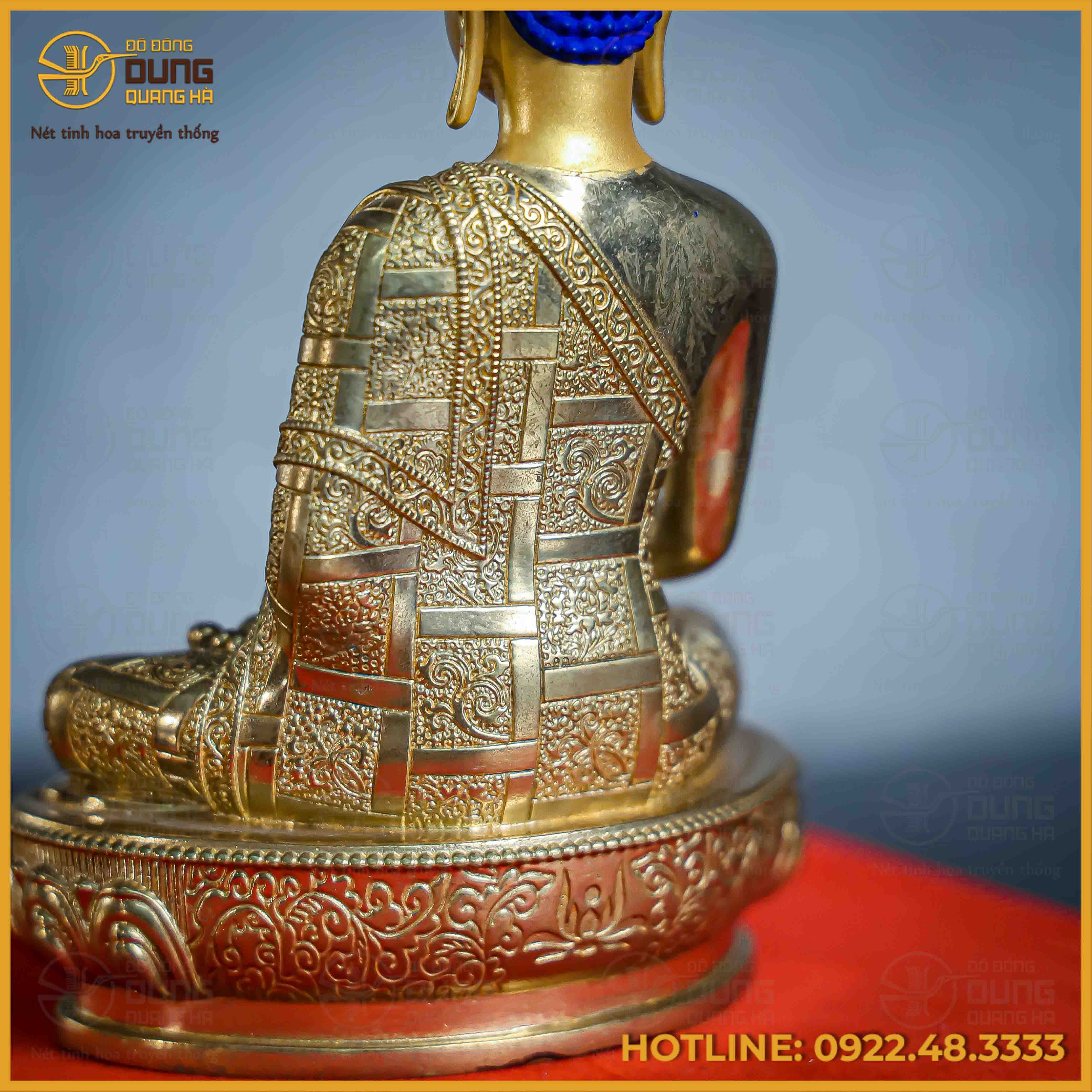 Tôn tượng Thích Ca đồng đài loan 17cm nặng 0,8kg