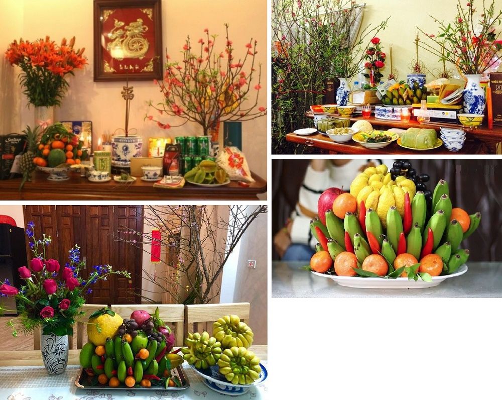 cách bày bàn thờ gia tiên ngày tết