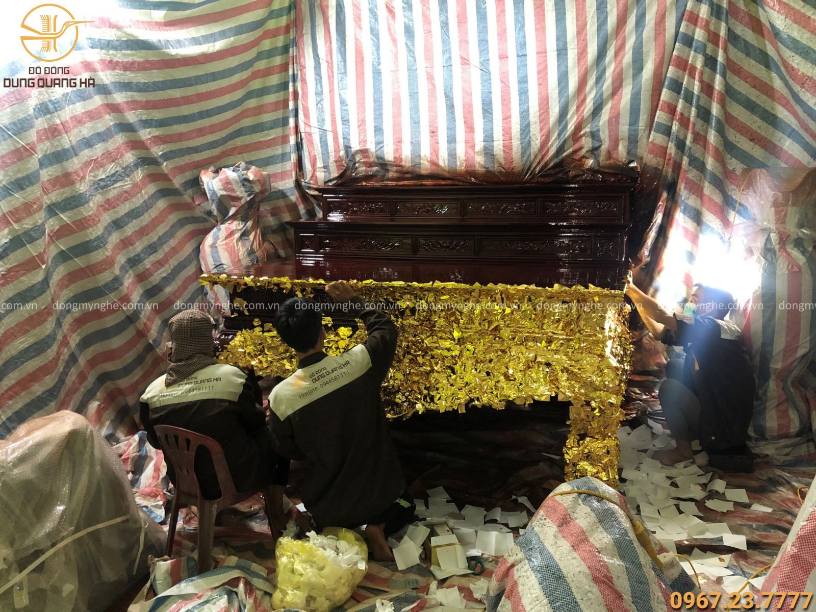 dát vàng bàn thờ dát vàng bàn thờ