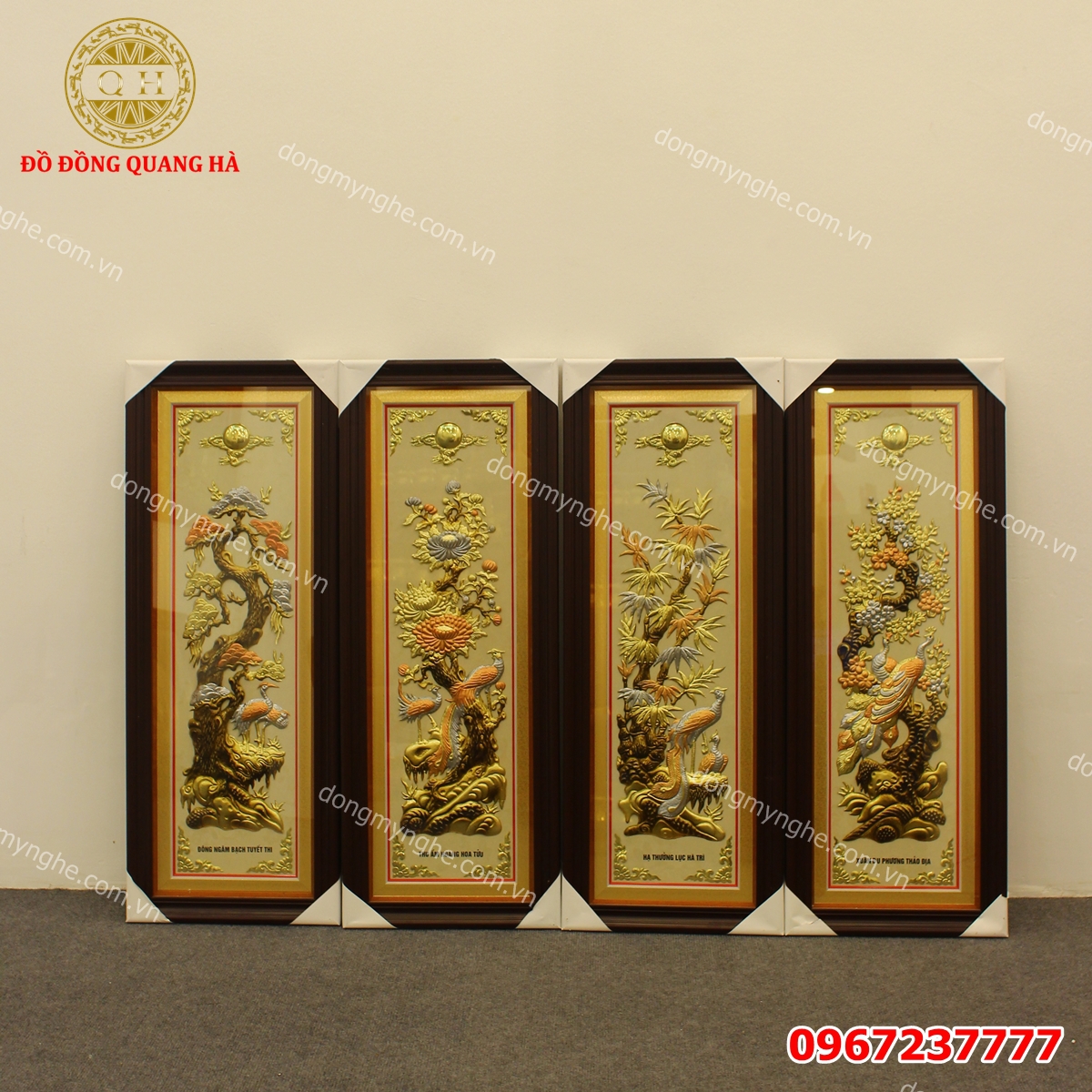 cách treo bộ tranh tứ quý mai lan cúc trúc