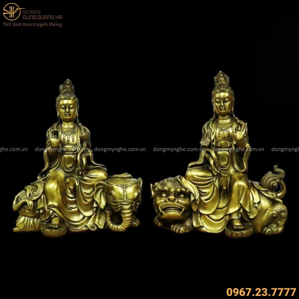 tượng Phật phổ hiền bồ tát để xe