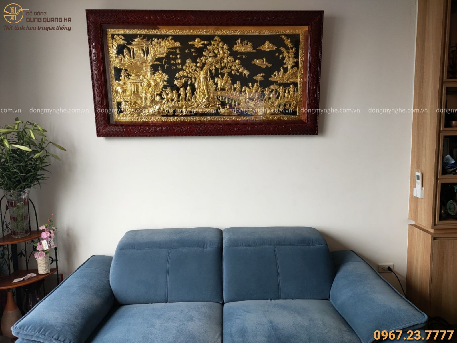 Tranh vinh quý bái tổ bằng đồng Tranh vinh quý bái tổ bằng đồng