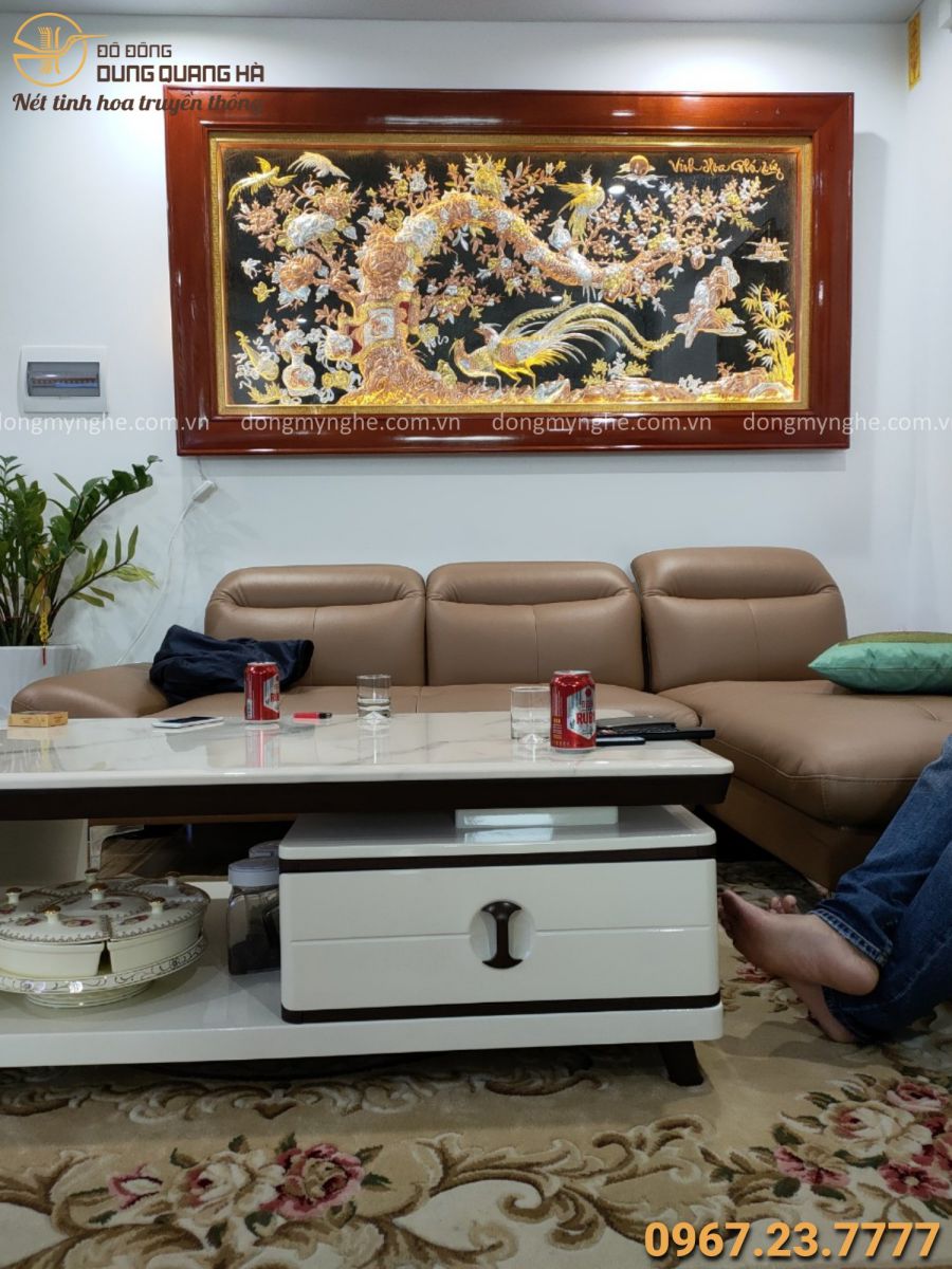 Giao tranh vinh hoa phú quý khảm ngũ sắc cho khách Giao tranh vinh hoa phú quý khảm ngũ sắc cho khách