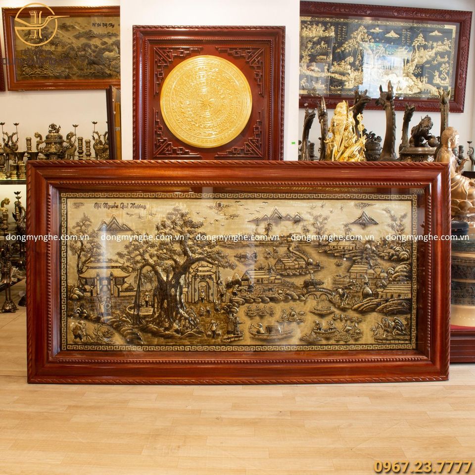 tranh cội nguồn quê hương tranh phòng khách sang trọng