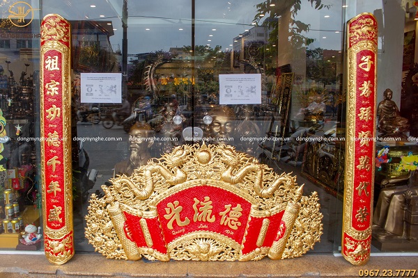 câu đối tổ tông công đức thiên niên thịnh 