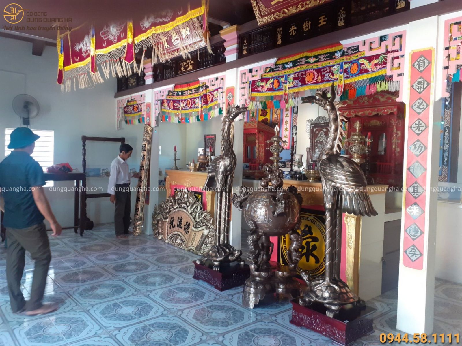 hạc thờ bằng đồng