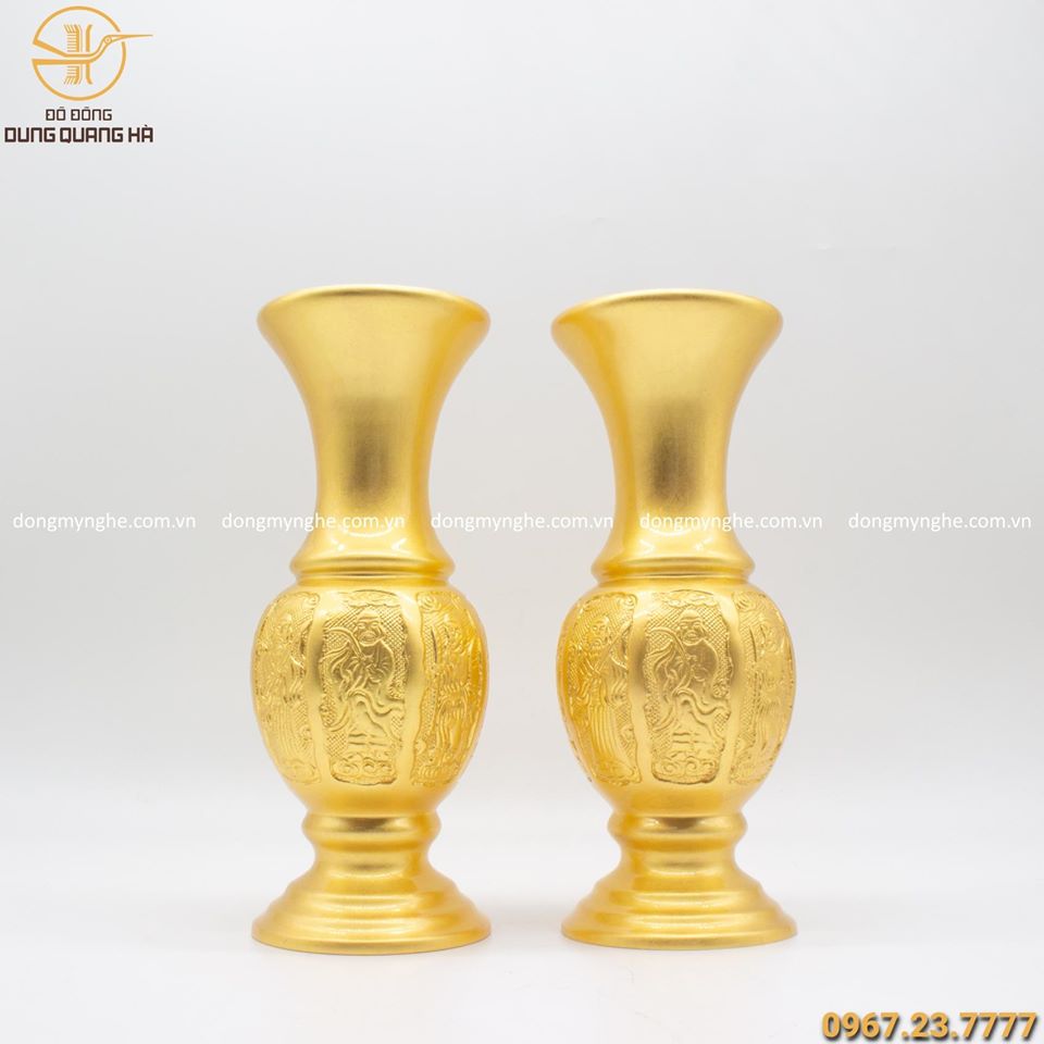 Bình bông mạ vàng