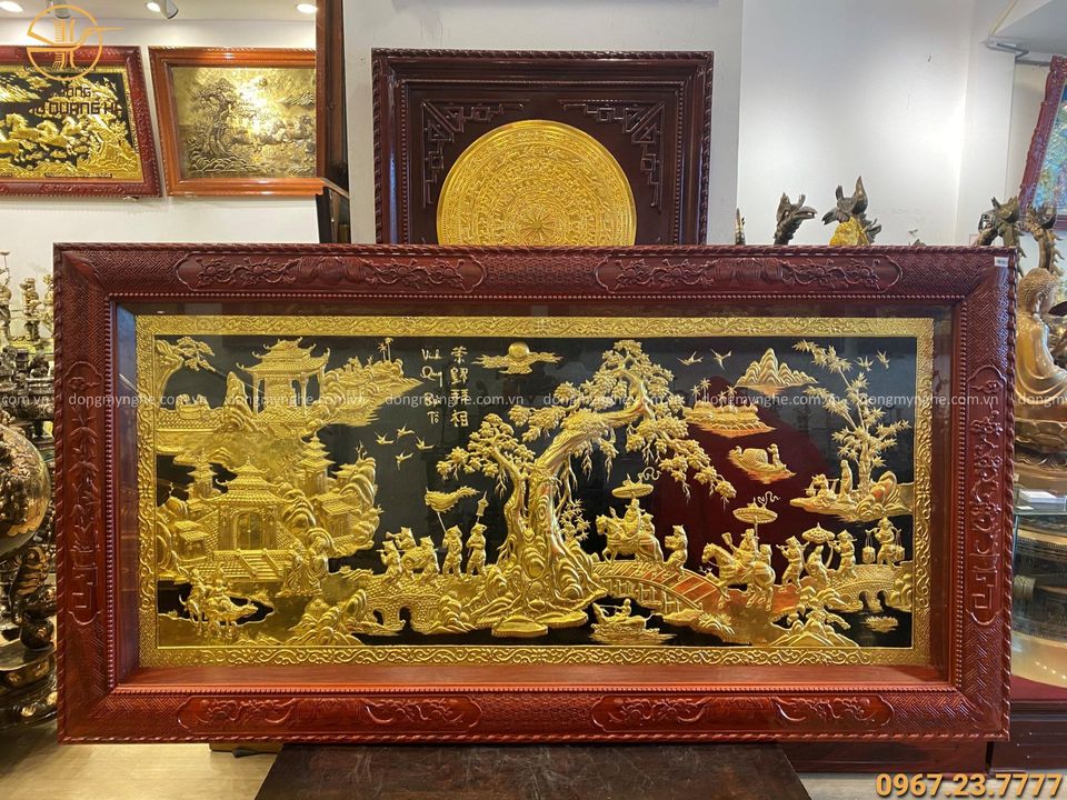 giá tranh mạ vàng