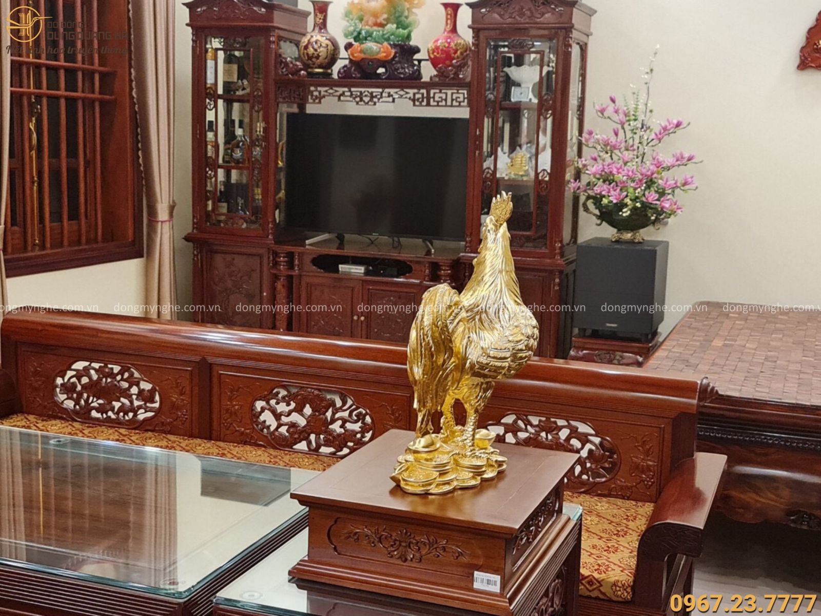 Tượng gà bằng đồng