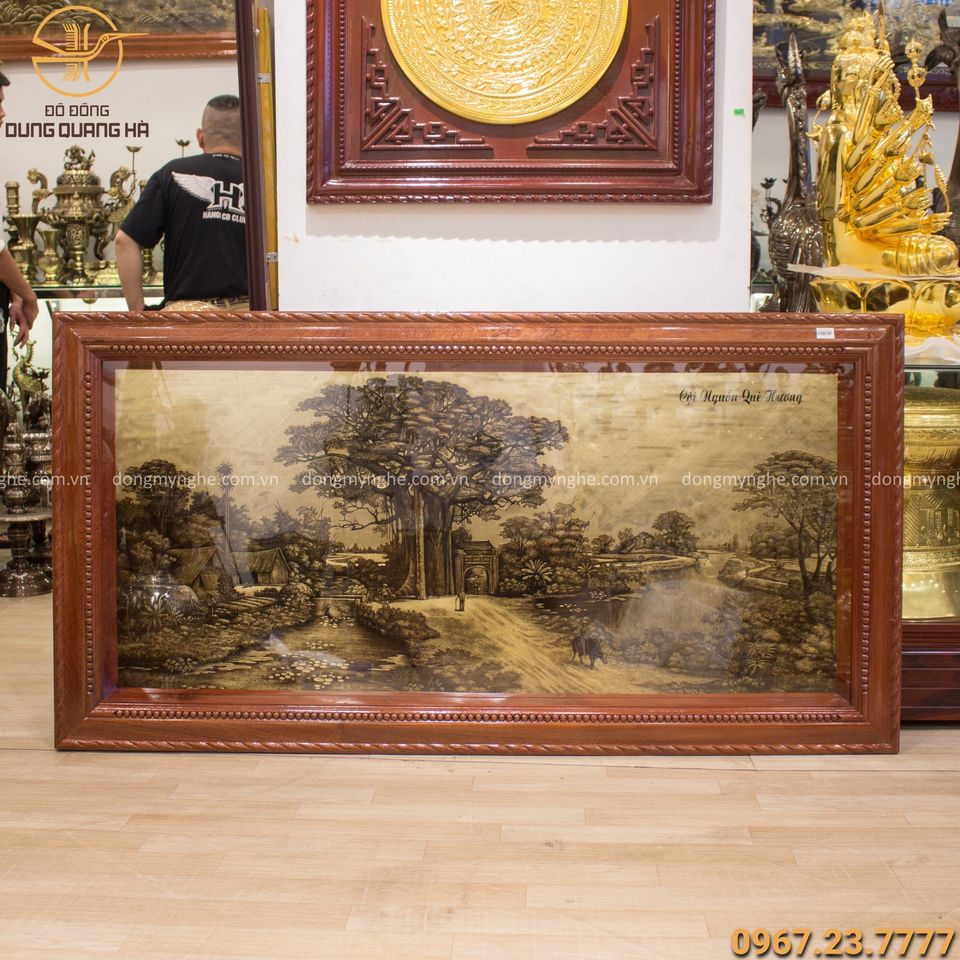 tranh làng quê Việt Nam xưa