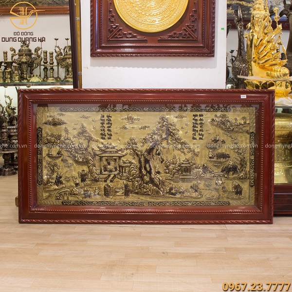 tranh làng quê Việt Nam xưa