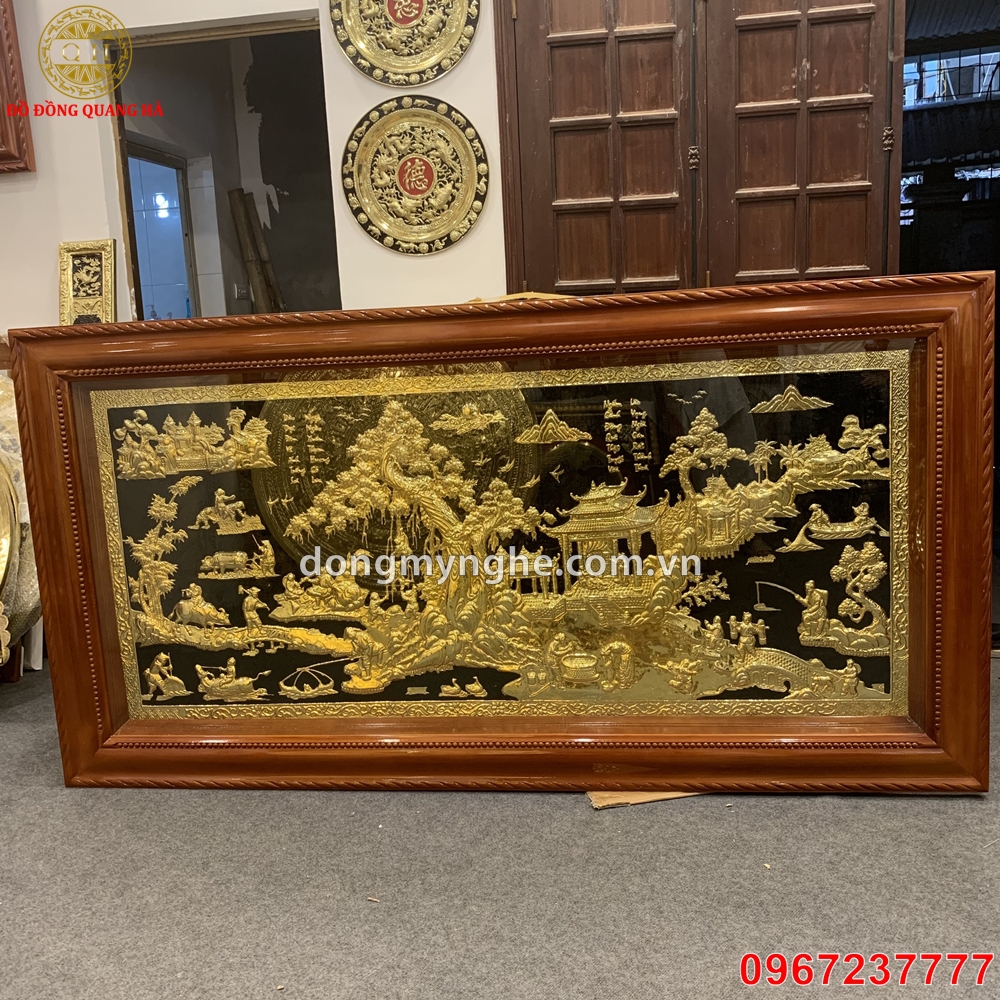 tranh làng quê Việt Nam xưa