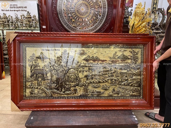 tranh làng quê Việt Nam xưa