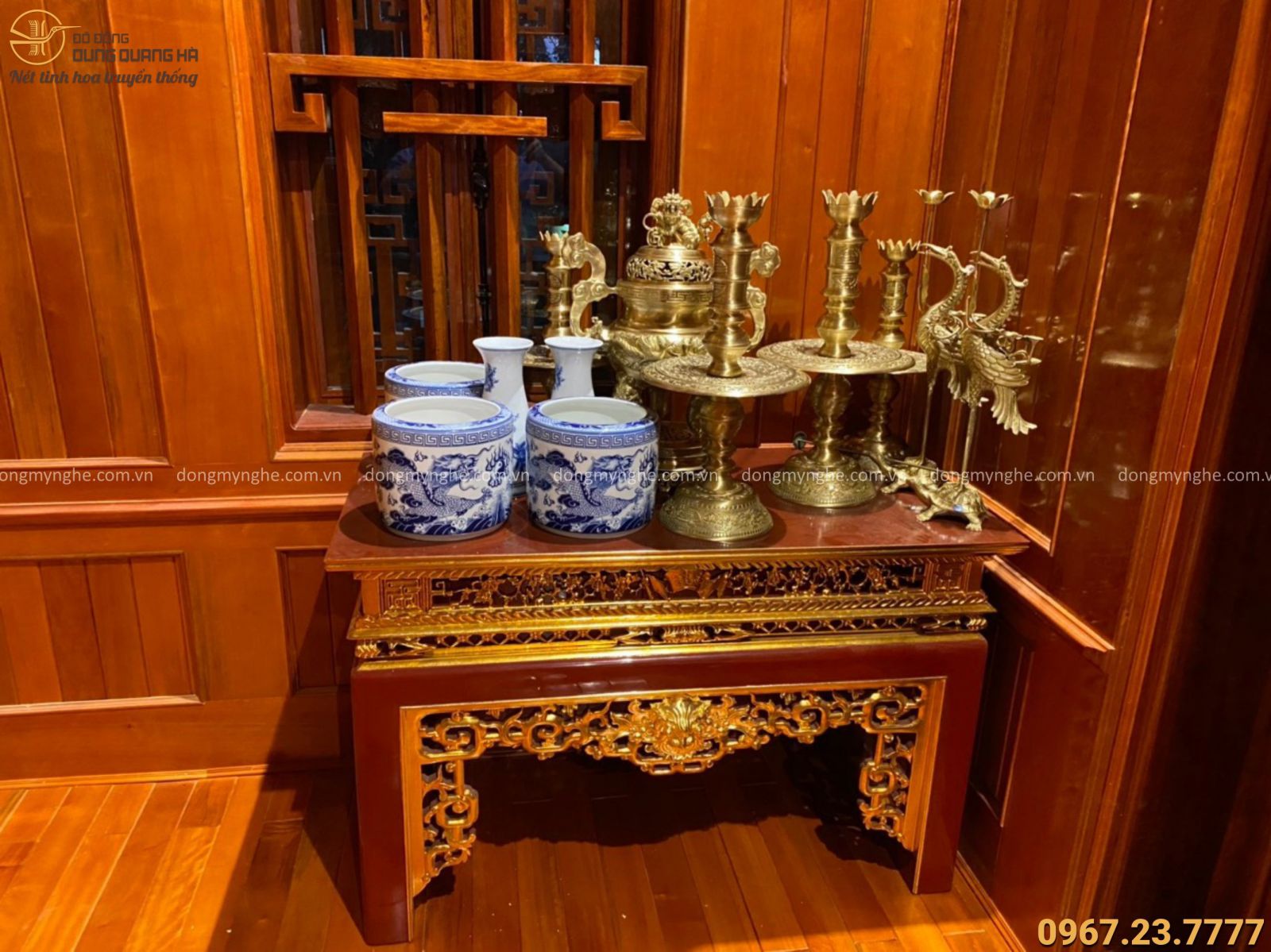 Hạc thờ bằng đồng 