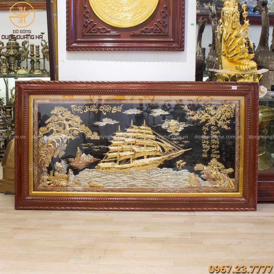 Tranh đồng phong thủy tết tặng quà gì cho sếp