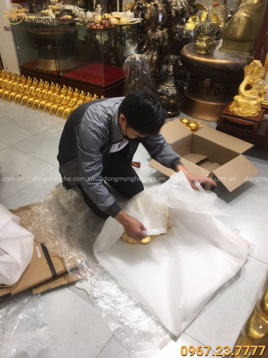 tượng 12 con giáp mạ vàng