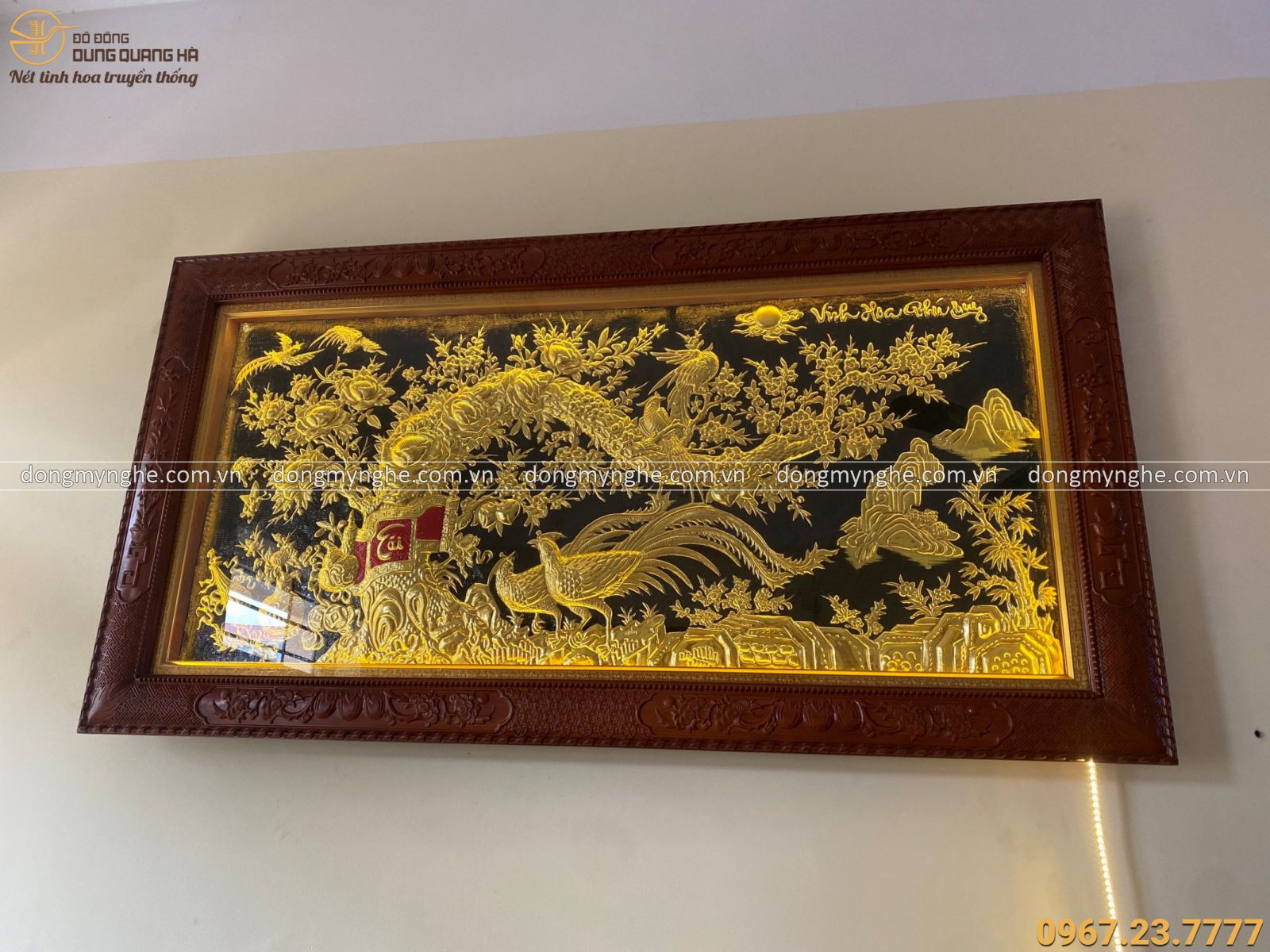 Tranh vinh hoa phú quý bằng đồng