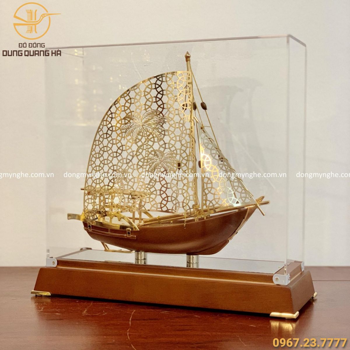 Mô hình thuyền buồm gỗ cỡ nhỏ  đồ decor phong thủy để bàn làm việc giám  đốc  Nội thất tân cổ điển Đồ gỗ mỹ nghệ