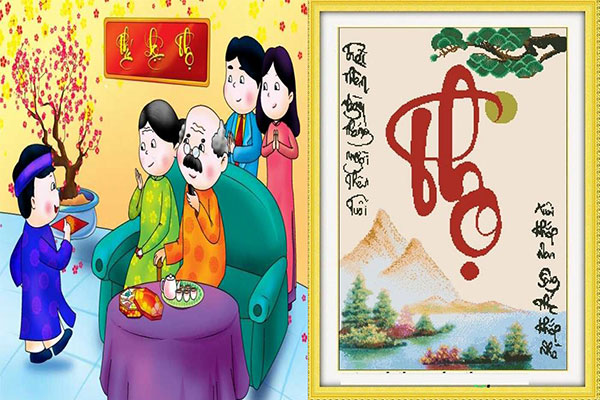 Tranh mừng thọ ông bà