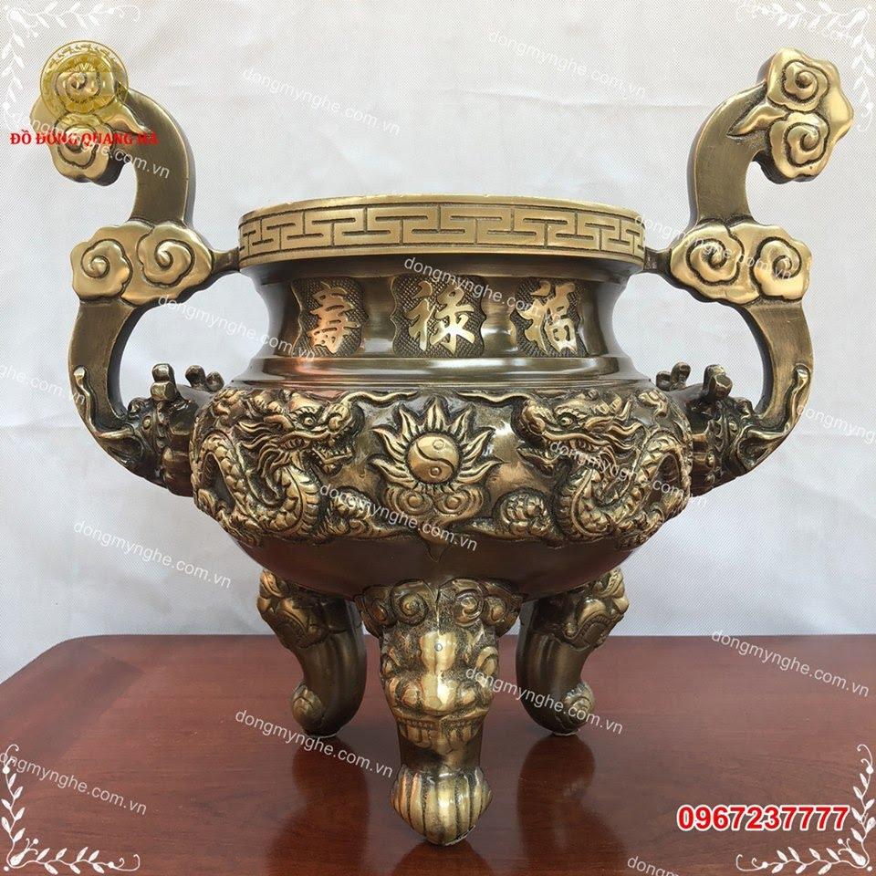 Lư hương đỉnh đồng 5 Lư hương đỉnh đồng 5