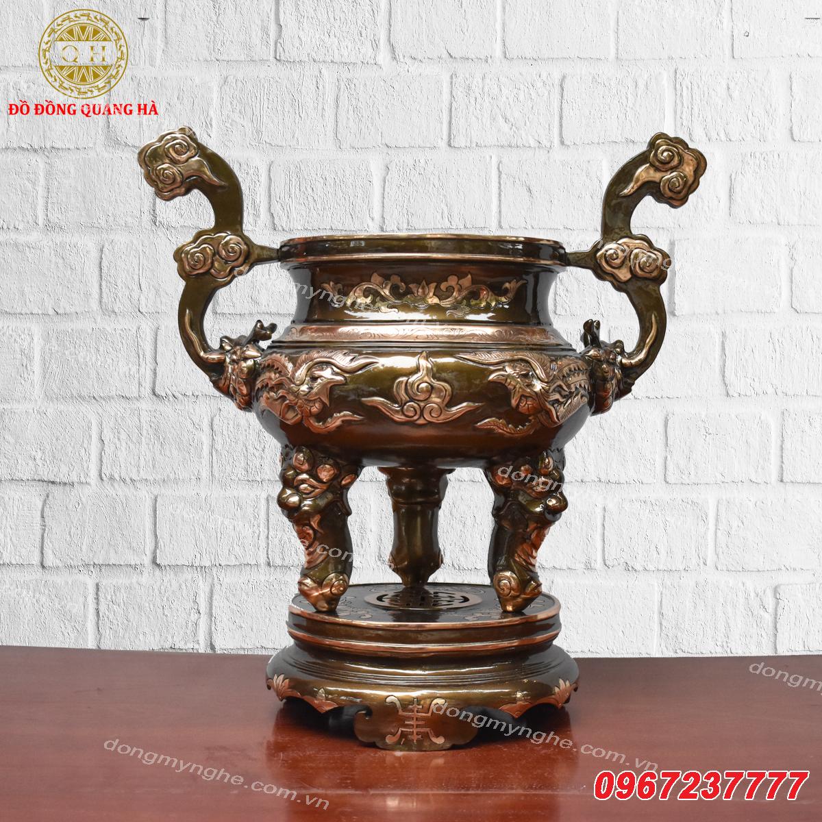 Lư hương đỉnh đồng 3 Lư hương đỉnh đồng 3