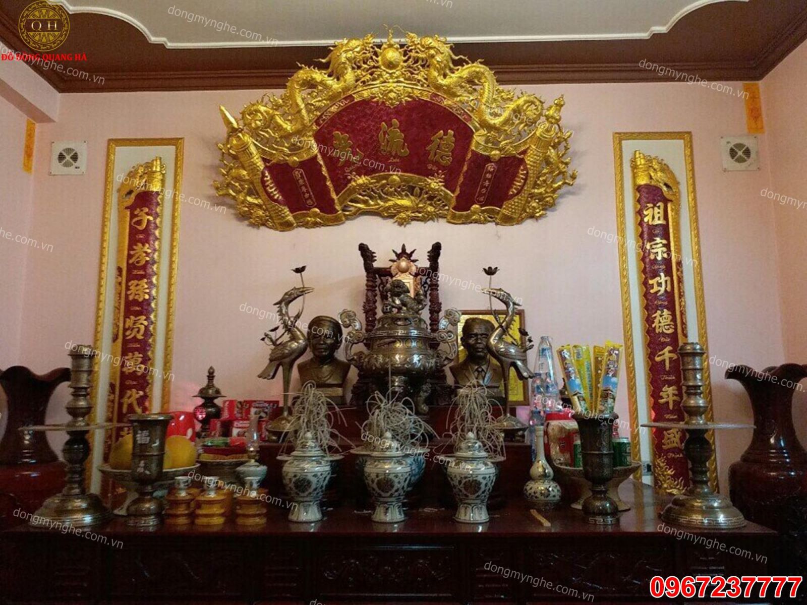 Câu đối thờ gia tiên 2 Câu đối thờ gia tiên 2