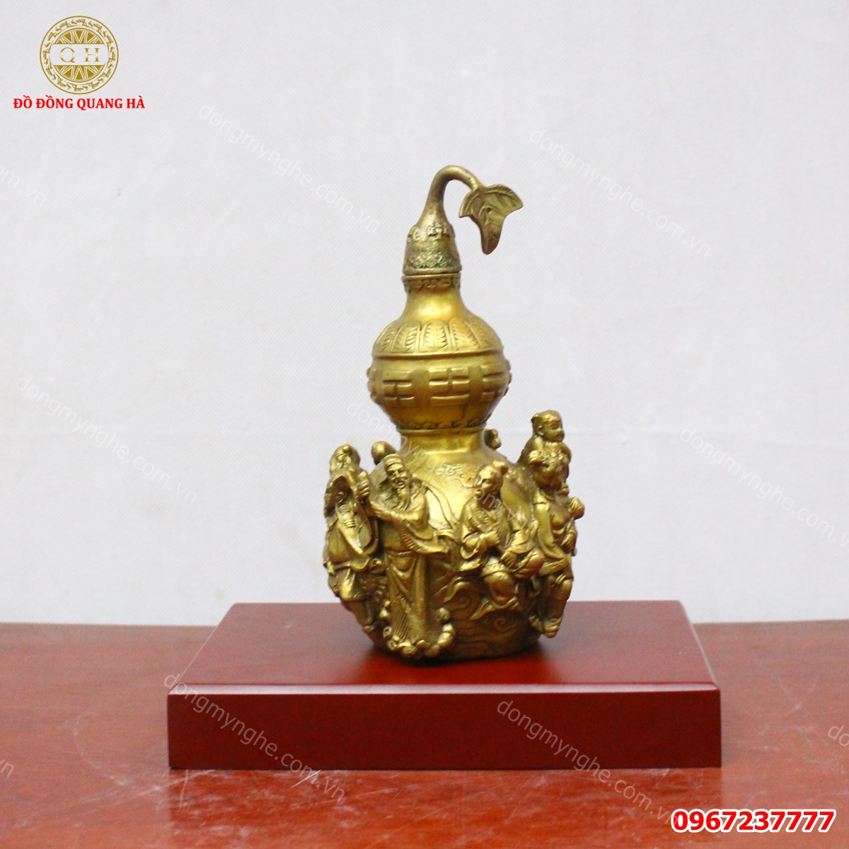 Hồ lô bát tiên bằng đồng 