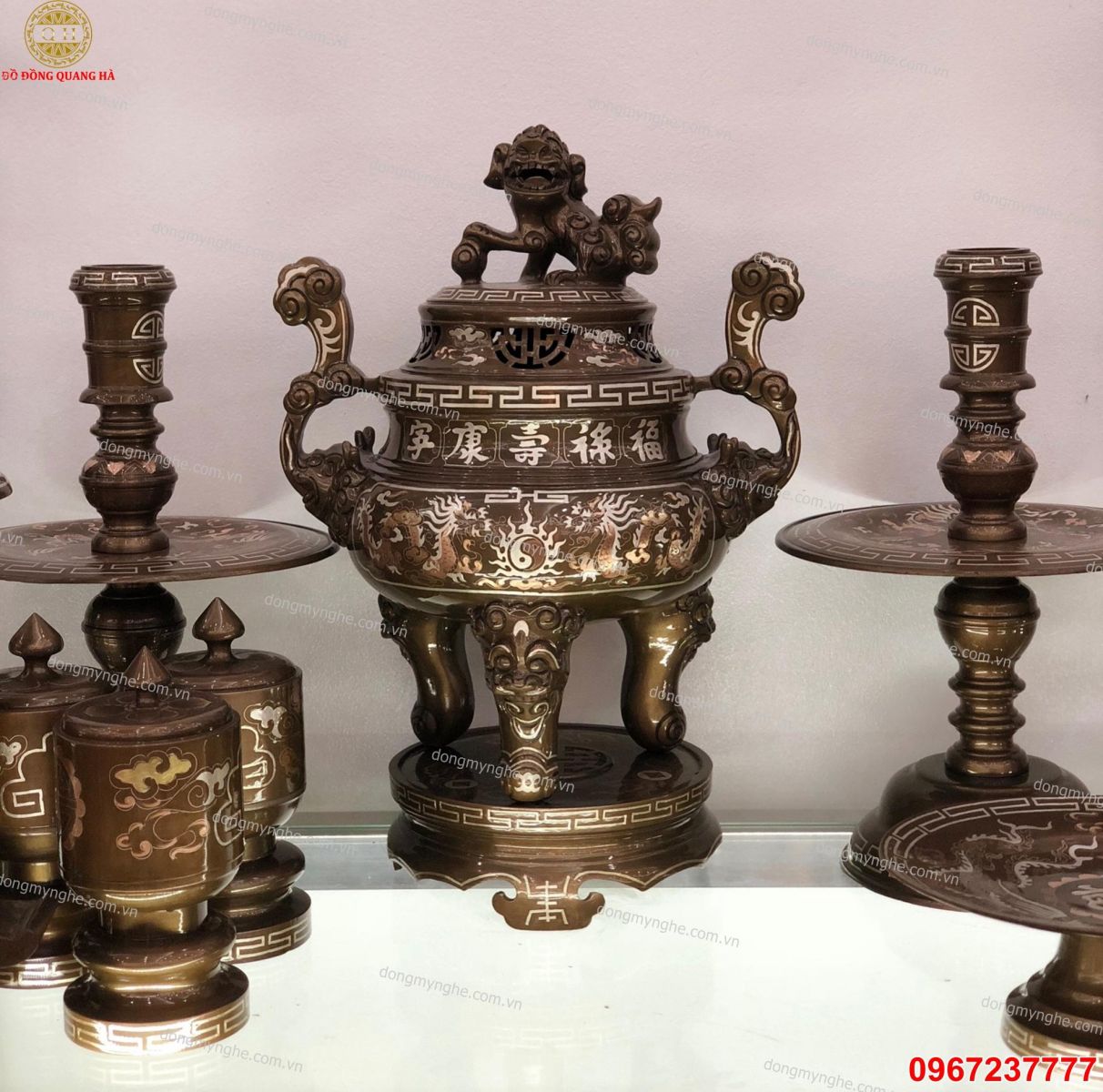 Đỉnh đồng khảm tam khí 