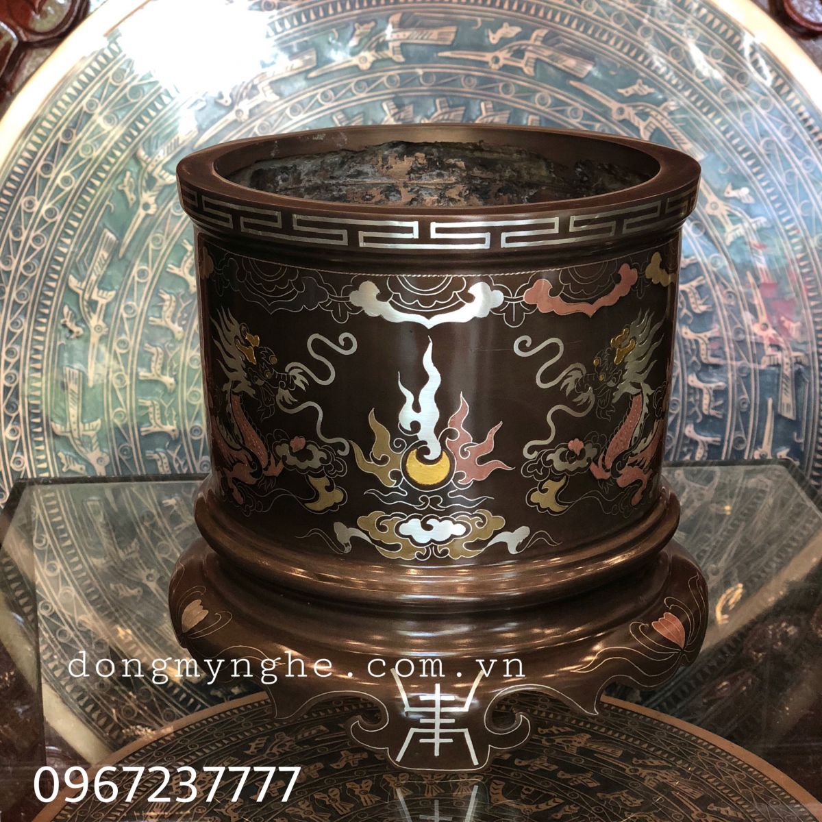 Bát hương có lộc bằng đồng 