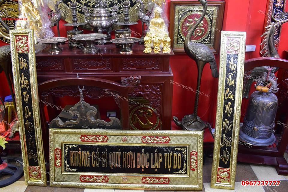 mẫu hoành phi câu đối thờ gia tiên đẹp 