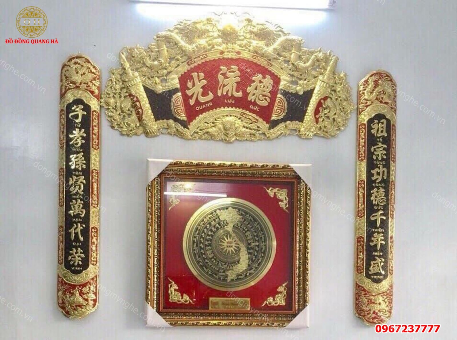 mẫu hoành phi câu đối thờ gia tiên đẹp 