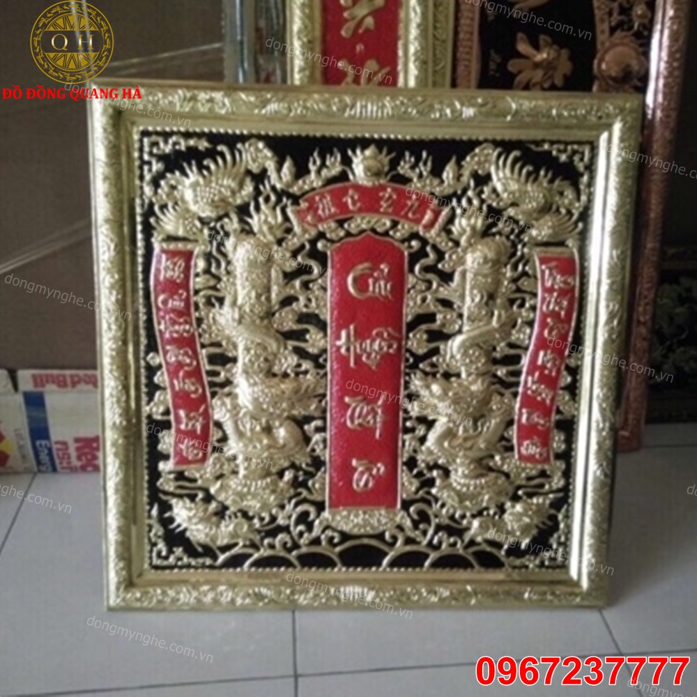 Tranh đồng treo phòng thờ 