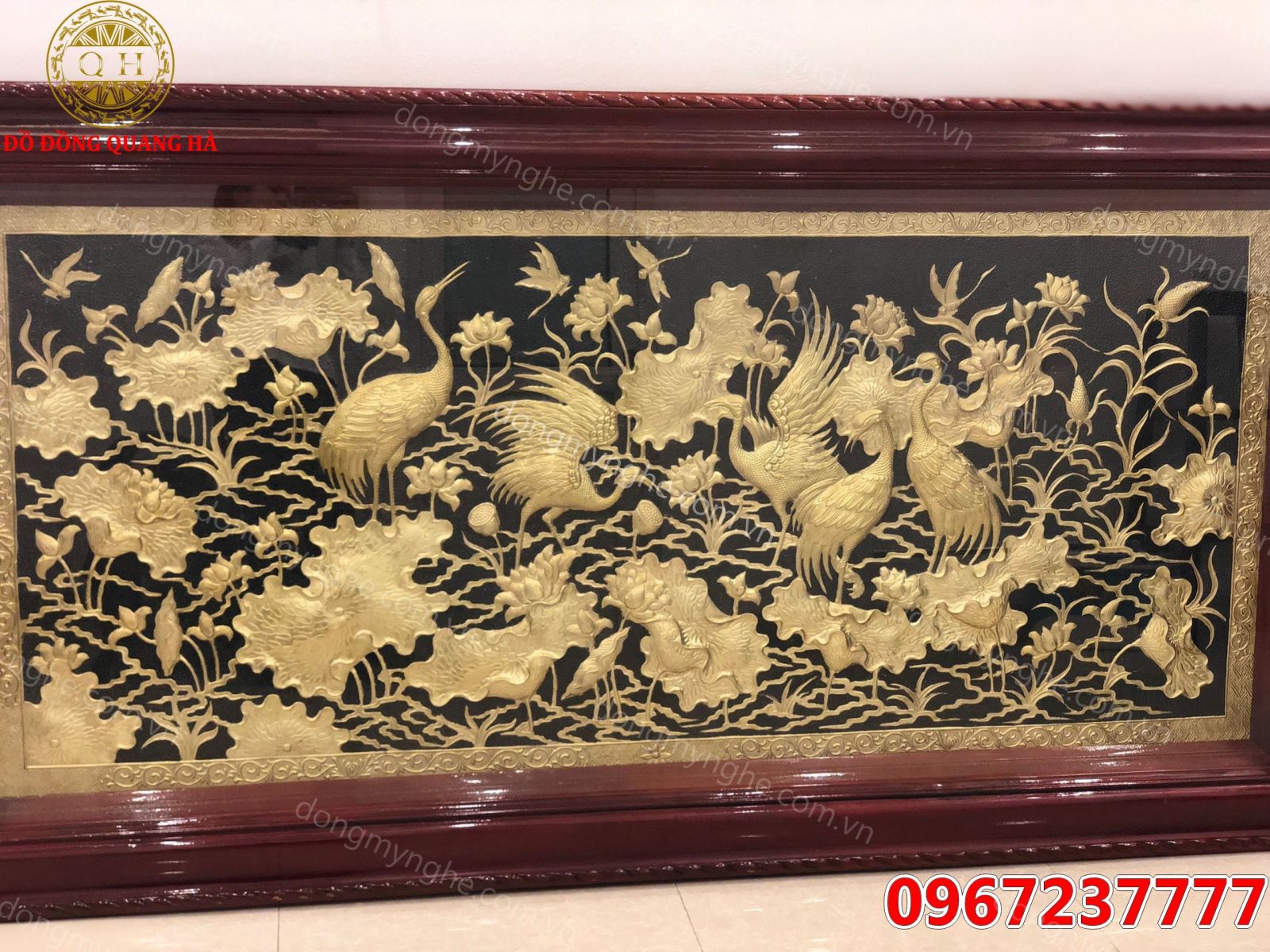 Tranh đồng treo phòng thờ 