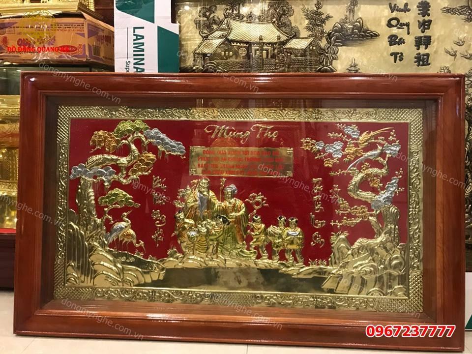 Tranh đồng mừng thọ