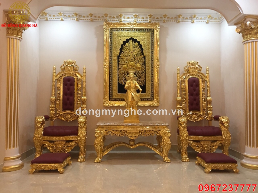 Tranh đồng mạ vàng 