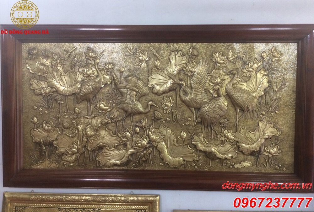 Tranh sen hạc  Tranh sen hạc