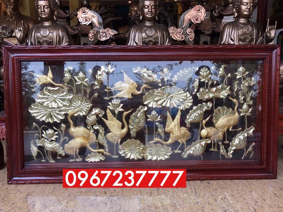 Tranh sen hạc  Tranh sen hạc