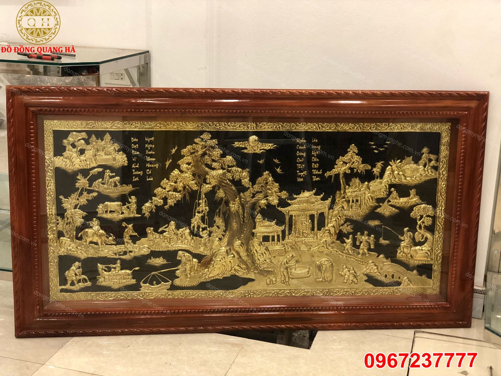 Tranh đồng mạ vàng 24k