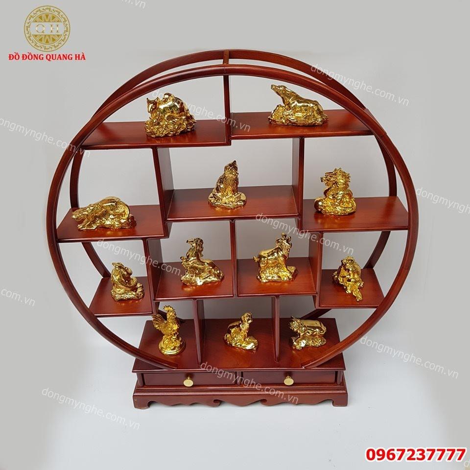 Tượng 12 con giáp bằng đồng 