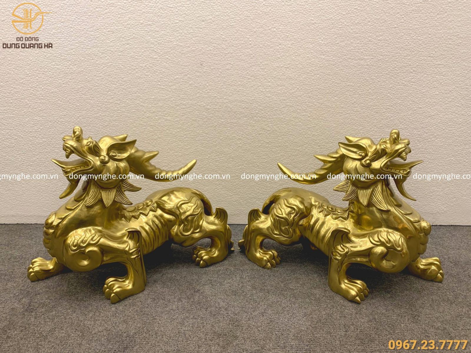 Cặp tượng Tỳ Hưu phong thủy bằng đồng cát tút cao cấp mua tỳ hưu để bàn